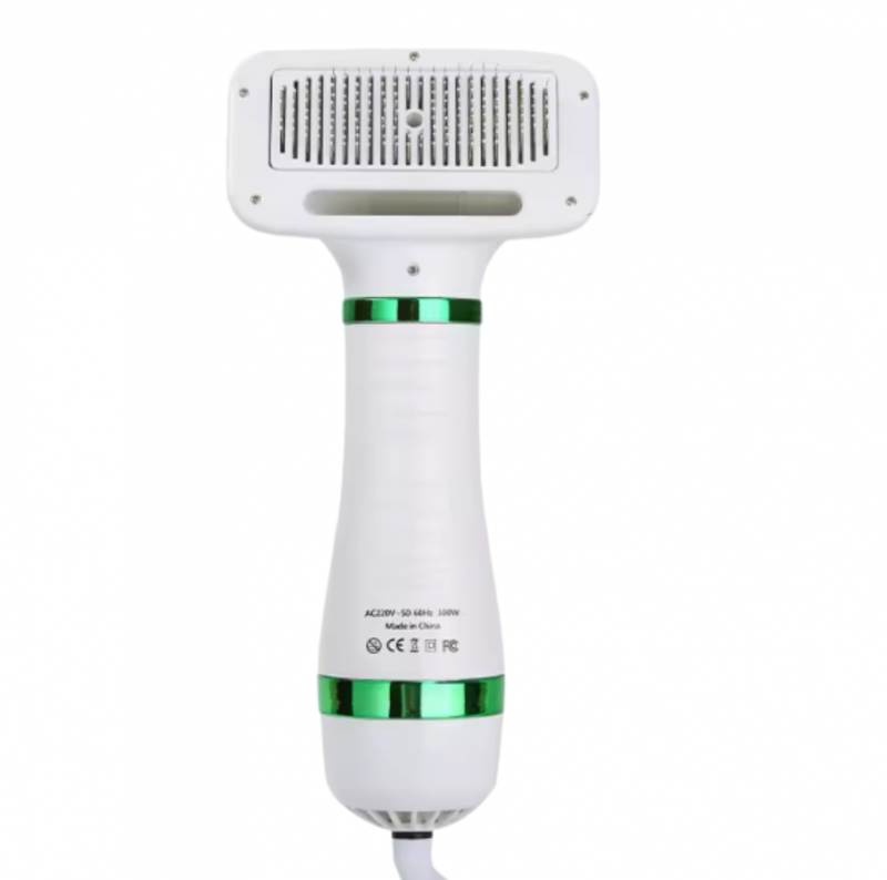 Dog Hair Dryer - 2 in 1 All Pets Hair Dryer and Slicker Brush